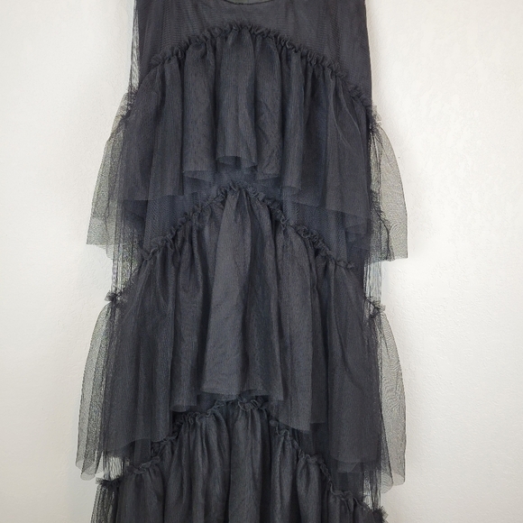 NWT City Studios Junior Sweetheart-Neck Tiered Dress on Blacl Size 12 - Picture 5 of 13